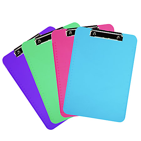 JAM Paper Letter Size Clipboards With Low Profile Metal Clips 12 12 x 9 ...