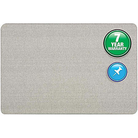 Quartet® Oval Office™ Unframed Fabric Bulletin Board, 36" x 48", Gray