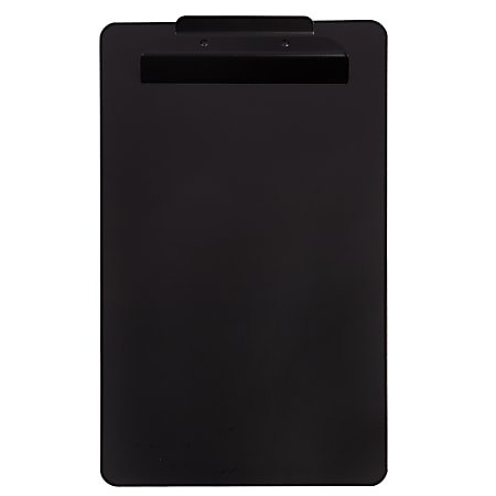 JAM Paper® Aluminum Legal-Size Clipboard, 15-1/2" x 9-1/2", Black