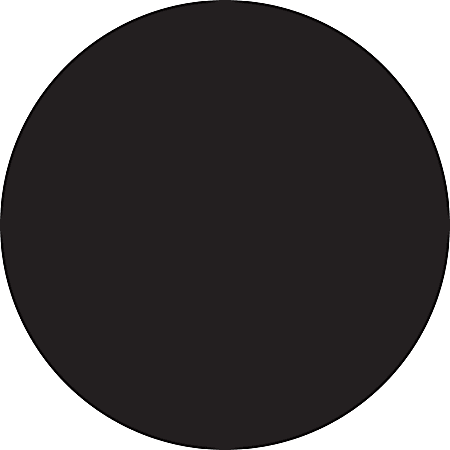 Tape Logic® Removable Round Color Inventory Labels, DL611F, 1", Black, Pack Of 500