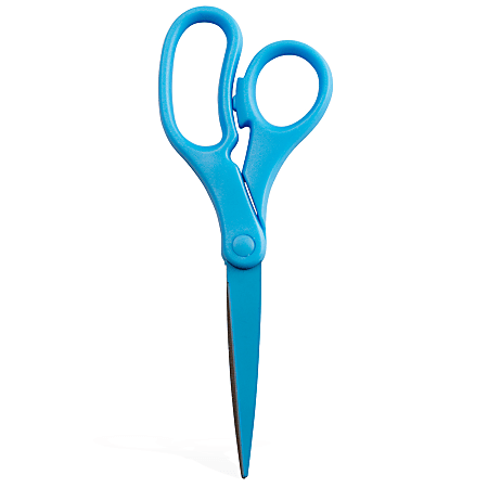 JAM Paper® Precision Scissors, 8", Pointed, Blue