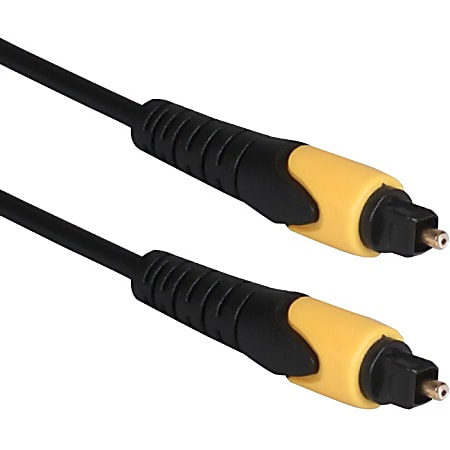 QVS Toslink Digital Optical Audio Cable - 25 ft Fiber Optic Audio Cable for Audio Device, Gaming Console - First End: 1 x Toslink Digital Audio - Male - Second End: 1 x Toslink Digital Audio - Male