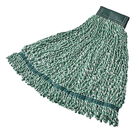 Rubbermaid® Web Foot Wet Mop, 5" Band, Microfiber, Green