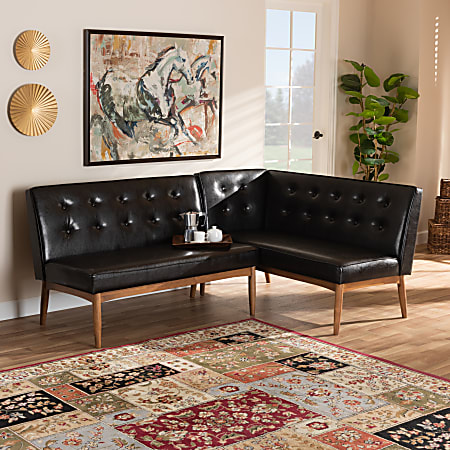 Leather breakfast nook on sale set