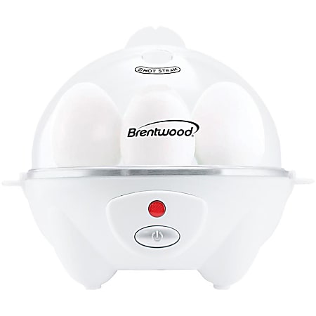 Brentwood Electric 7-Egg Cooker With Auto Shutoff, White
