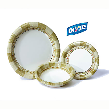 Dixie® Ultralux Paper Plates, 8 1/2" Diameter, Sage, Pack Of 125