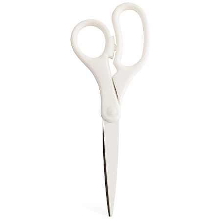 JAM Paper® Precision Scissors, 8", Pointed, White