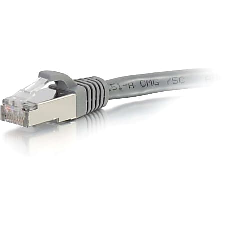 C2G-9ft Cat6 Snagless Shielded (STP) Network Patch Cable - Gray - Category 6 for Network Device - RJ-45 Male - RJ-45 Male - Shielded - 9ft - Gray