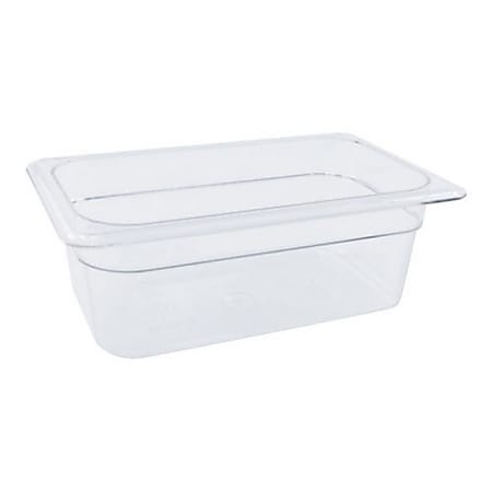 Cambro 1/4 Size Camwear Food Pan, 4" x 7" x 11", Clear