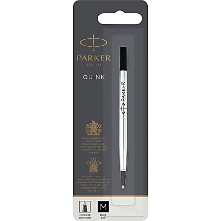 Parker Rollerball Pen Refill - 0.70 mm, Medium Point - Black Ink - 1 Each