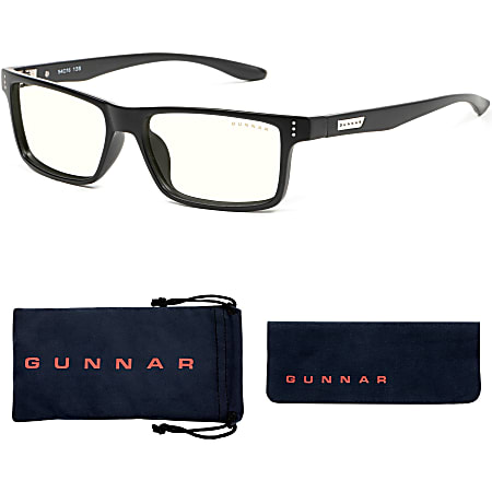 GUNNAR Blue Light Reading Glasses - Vertex, Onyx, Clear Tint, Pwr +1.50 - Onyx Frame/Clear Lens