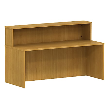 BBF 300 Series Reception Gallery Shell Desk, 43"H x 71 1/10"W x 29 3/5"D, Modern Cherry, Standard Delivery Service