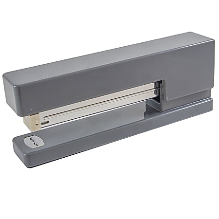 JAM Paper® Plastic Stapler, 2-1/2"H x 1-1/8"W x 6"D, Gray