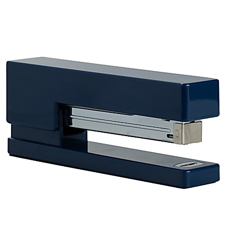 JAM Paper® Plastic Stapler, 2-1/2"H x 1-1/8"W x 6"D, Navy Blue