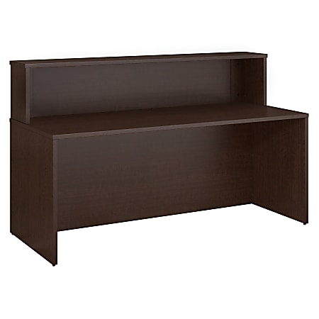 Bush Business Furniture 300 Series Reception Desk, 72"W, Mocha Cherry, Standard Delivery