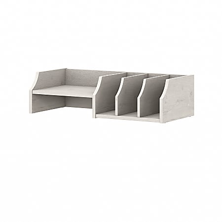Bush Furniture Saratoga Desktop Organizer With Shelves, Linen White Oak, Standard Delivery