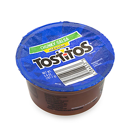 Tostitos Medium Chunky Salsa To-Go Cups, 3.8 Oz, Tub Of 30 Cups