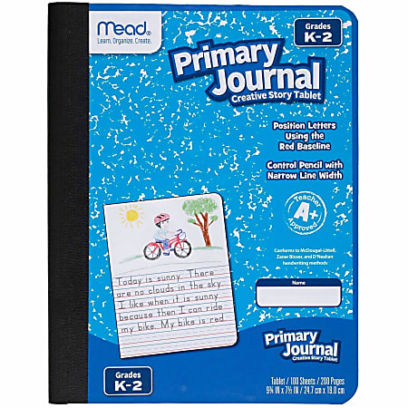 Mead® Classroom Primary Journal Creative Story Tablets, 7.5" x 9.8", Assorted, Pack Of 12