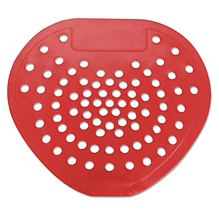 HOSPECO® Health Gards® Vinyl Urinal Screens, 6 7/8" x 7 3/4", Cherry Scent, Red, Pack Of 12 Screens