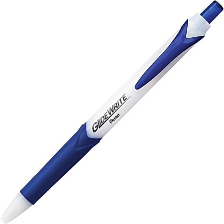 Pentel GlideWrite 1.0mm Ballpoint Pen - Medium Pen Point - 1 mm Pen Point Size - Retractable - Blue - 1 Box