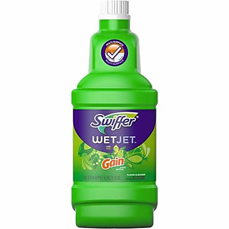 Swiffer WetJet MS Floor Cleaner - For Multi Surface - Liquid - 40.6 fl oz (1.3 quart) - Gain Scent - Recommended For: Dirt Remover, Grime Remover - Quick Drying, Absorbent - Green - 1 Bottle