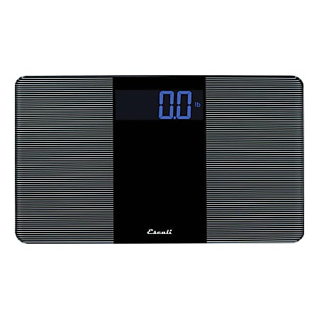 Escali Extra-Wide Platform 400 Lb Capacity Bathroom Scale, 1”H x 9-1/2”W x 14-1/4”D, Black