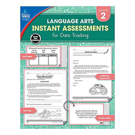 Carson-Dellosa Instant Assessments For Data Tracking Language Arts Resource Book, Grade 2
