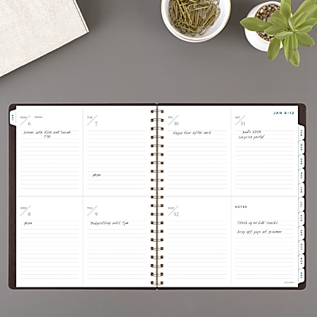 At-A-Glance 2023 Signature Large Weekly/Monthly Planner, 8.5 X 11 Inches, Brown (January - December)