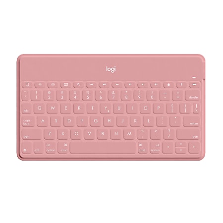Logitech Keys-To-Go Keyboard - Wireless Connectivity -  iPad, iPhone, Apple TV - iOS - Scissors Keyswitch - Blush