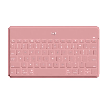 Logitech Keys-To-Go Keyboard - Wireless Connectivity -  iPad, iPhone, Apple TV - iOS - Scissors Keyswitch - Blush