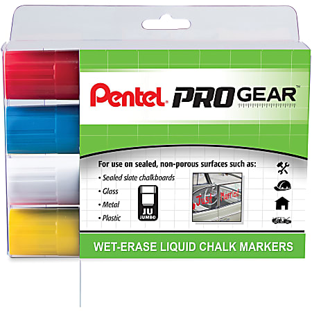  Pentel Wet Erase Chalk Marker, Black Jumbo (SMW56-A) : Artists  Markers : Office Products