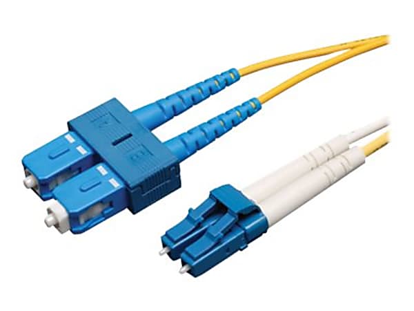 Tripp Lite 10M Duplex Singlemode 9/125 Fiber Optic Patch Cable LC/SC 33' 33ft 10 Meter - Patch cable - LC single-mode (M) to SC single-mode (M) - 10 m - fiber optic - duplex - 9 / 125 micron - riser - yellow