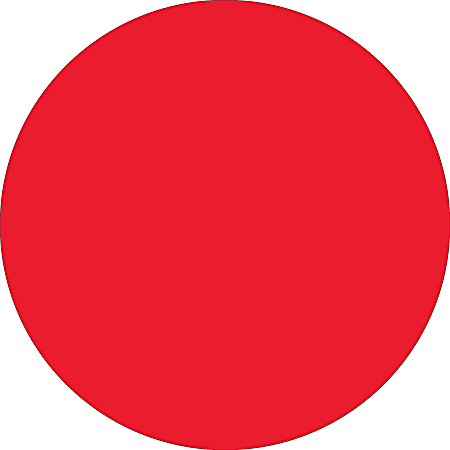Tape Logic® Removable Round Color Inventory Labels, DL610G, 3/4", Fluorescent Red, Pack Of 500