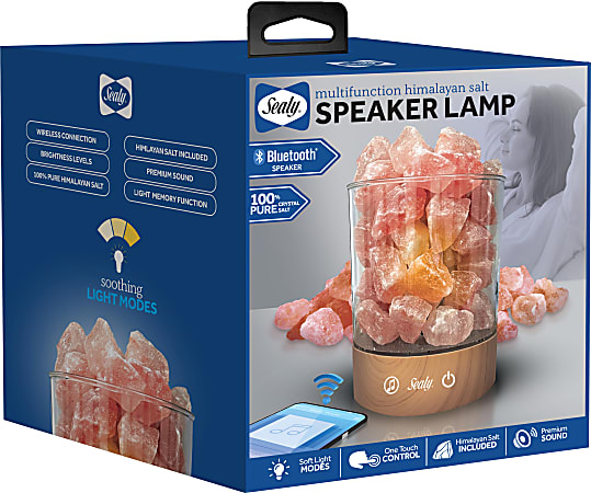 Sealy SL-HW-BS-103-BR Salt Lamp With Bluetooth® Speaker, Brown