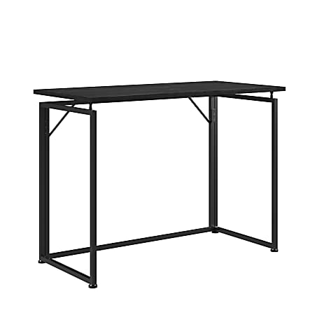 Techni Mobili 40"W Space-Saving Folding Writing Desk, Black, Total Qty 1