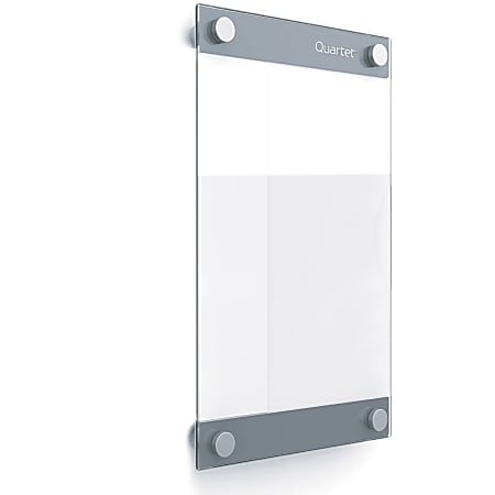 Quartet® Infinity™ Customizable Unframed Dry-Erase Whiteboard, 11" x 17", Clear/White