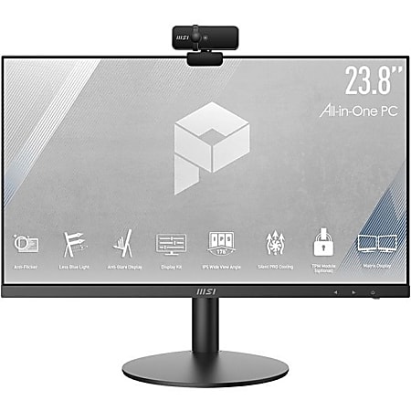 MSI PRO AP241 11M-004US All-in-One Computer - Intel Pentium G6405 Dual-core (2 Core) 4.10 GHz - 4 GB RAM DDR4 SDRAM - 23.8" Full HD 1920 x 1080 - Desktop - Black - Intel H510 Chip - Windows 10 Pro - Intel UHD Graphics 610