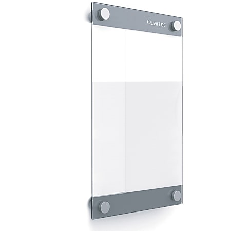 Quartet® Infinity™ Customizable Unframed Dry-Erase Whiteboard, 8 1/2" x 11", Clear/White