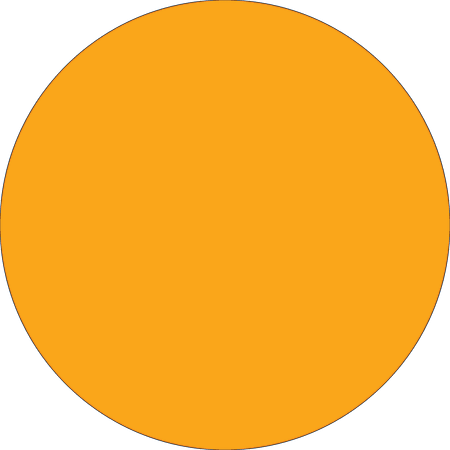 Tape Logic® Removable Round Color Inventory Labels, DL610H, 3/4", Fluorescent Orange, Pack Of 500