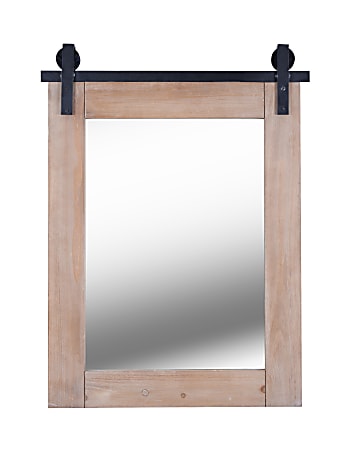 Kenroy Home Lacey Rectangular Wall Mirror, 40" x 30", Wood/Matte Black
