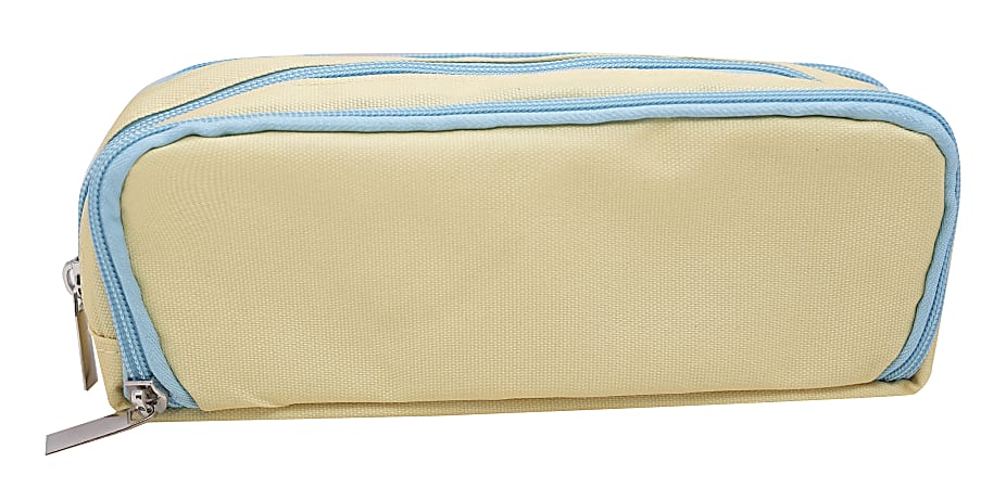Office Depot® Brand Multi-Pocket Pencil Pouch, 3-1/2" x 7", Yellow