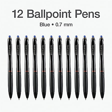 Pentonic Retractable Ballpoint Pens 0.7 mm Fine Pen Point Retractable ...