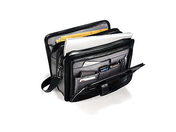 Samsonite Leather Expandable Business Case Notebook carrying case