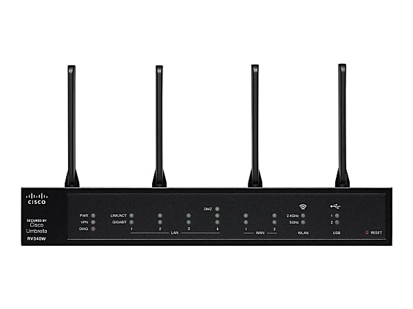 Cisco Small Business RV340W - Wireless router - 4-port switch - 1GbE - WAN ports: 2 - Wi-Fi 5 - Dual Band