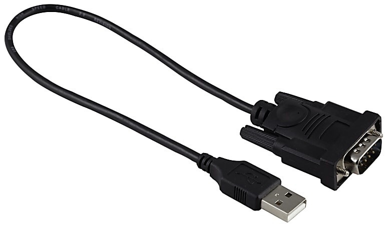 USB 2.0 adapter, USB-A/M to DB9 (RS232)/M, black/grey, Serial, USB 2.0, Adapter, Notebook & Computer