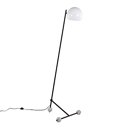 LumiSource Eileen Floor Lamp, 67"H, White Shade/Black Base