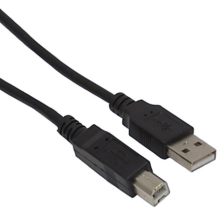 USB 2.0 Printer Cable 6ft Black 26855 - Office Depot