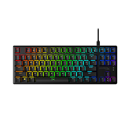 HP HyperX Alloy Origins Core Mechanical Gaming Keyboard, HX Aqua (US Layout), Full Size, Black, 4P5P1AA#ABA