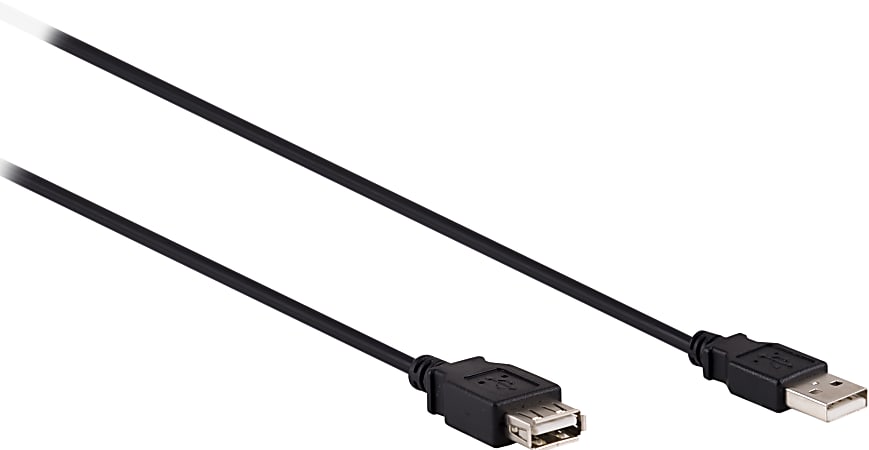 Ativa® USB 2.0 Extension Cable, 6’, Black, 26858