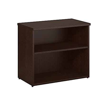 Bush Business Furniture 300 Series 2 Shelf Bookcase, Mocha Cherry, Standard Delivery